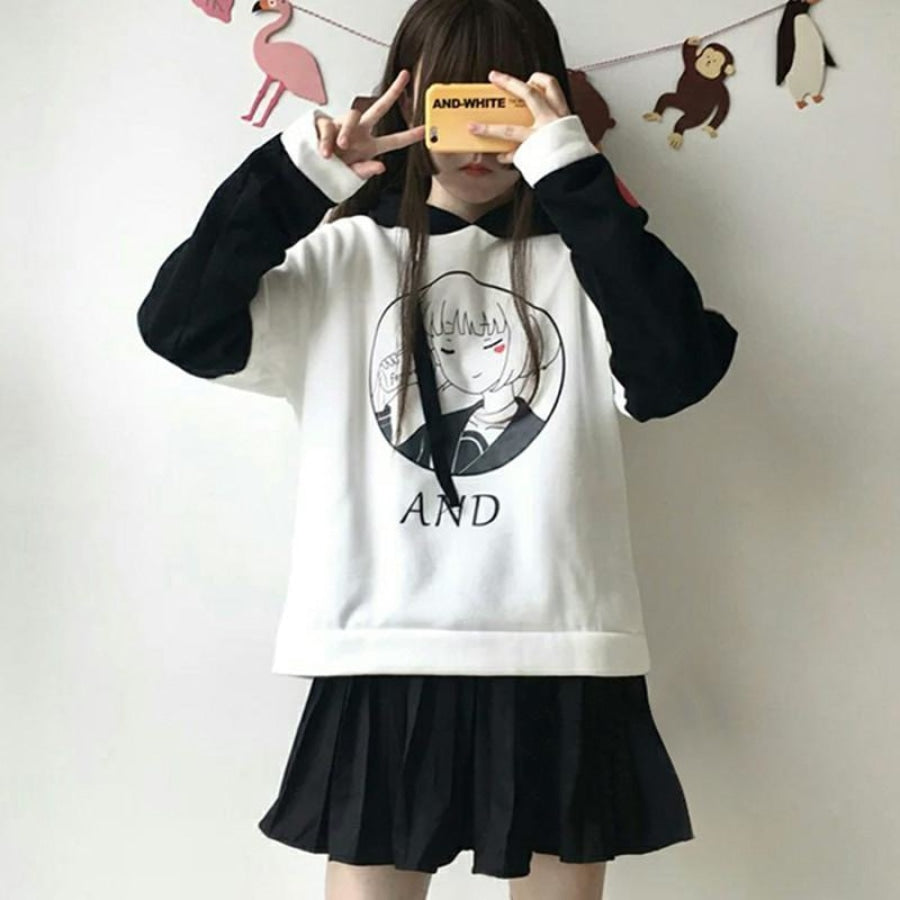 Japanese Cartoon Girl Love Heart Hoodie J20103 Sweatshirt