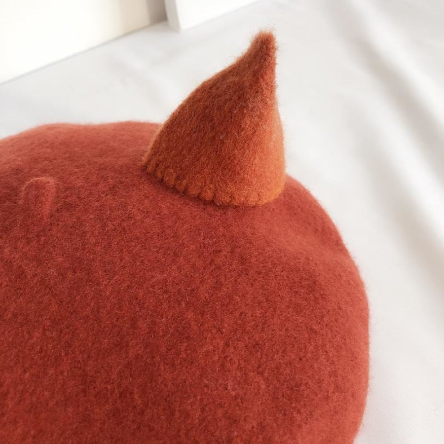 Japanese New Cute Fox Ear Caramel Woolen Beret Caps C00061 Hats&caps