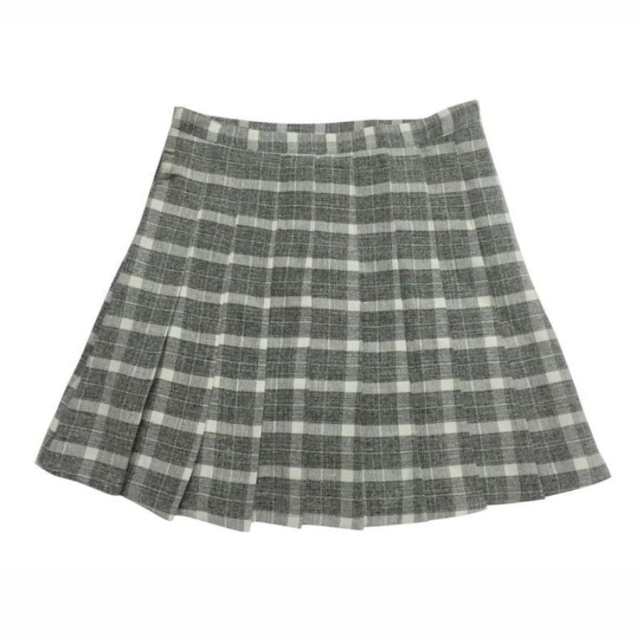 Japanese Sweet Pleated Tuck Plaid Mini Skirt Mp006161