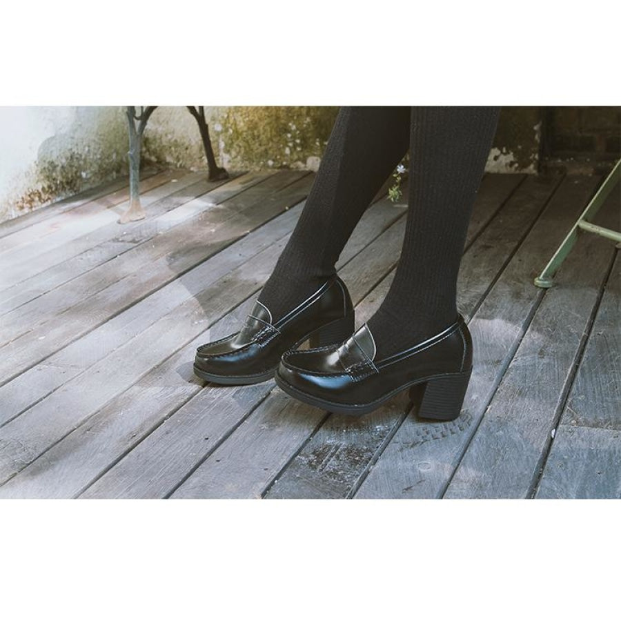 Jk Campus Faux Leather Heeled Shoes