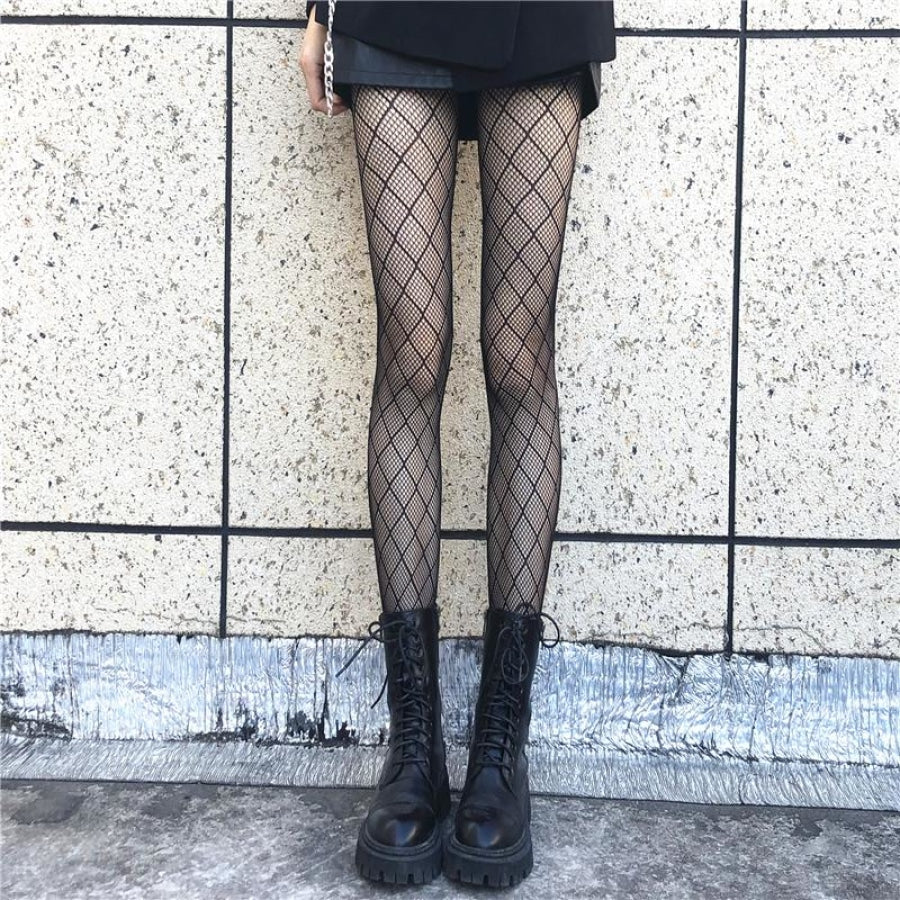 Jk Mesh Black Stockings Women Pantyhose Ultra-Thin Sexy Fishnet J50006 Stockings&socks