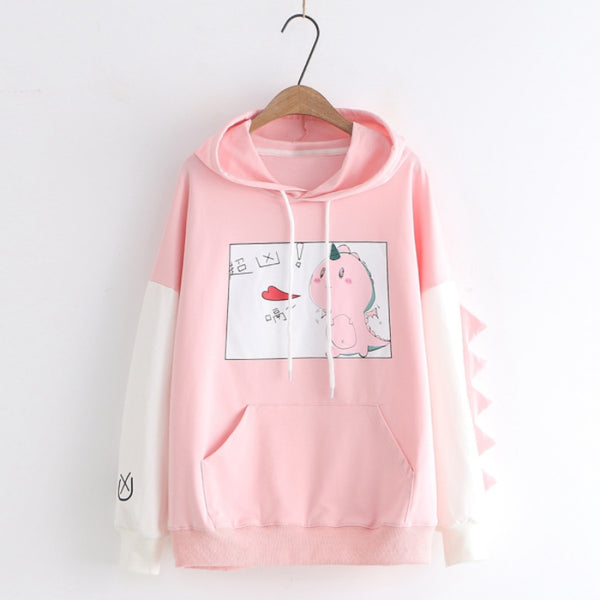 Kawaii dinosaur online hoodie