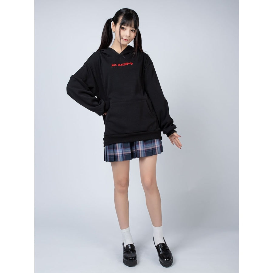 Little Devil Wings Character Oversize Hoodie Sweatshirt Mp005920