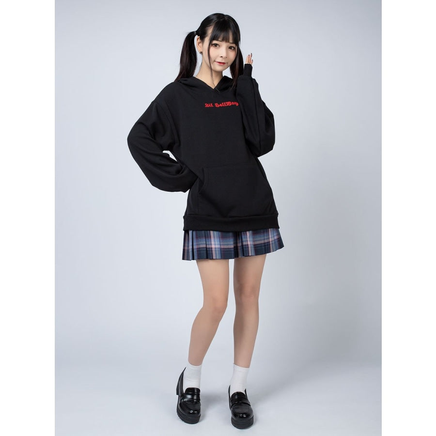 Little Devil Wings Character Oversize Hoodie Sweatshirt Mp005920