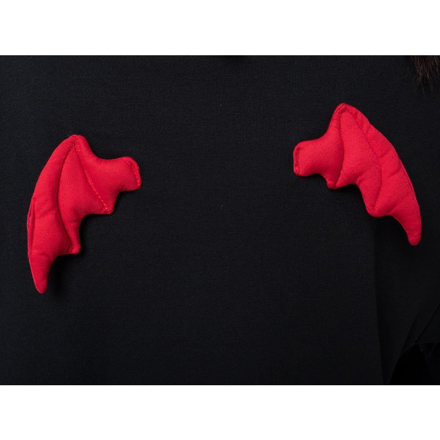 Little Devil Wings Character Oversize Hoodie Sweatshirt Mp005920