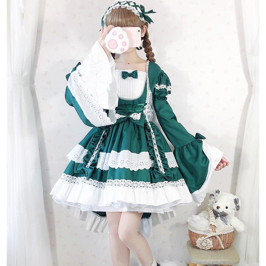 Lolita Princess Dress Full Suit Cosplay Maid For Children Girls Costumes