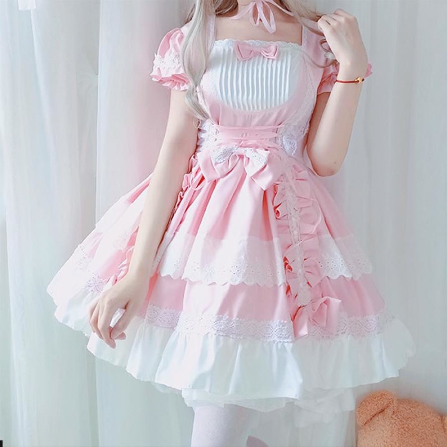 Lolita Princess Dress Full Suit Cosplay Maid For Children Girls Costumes