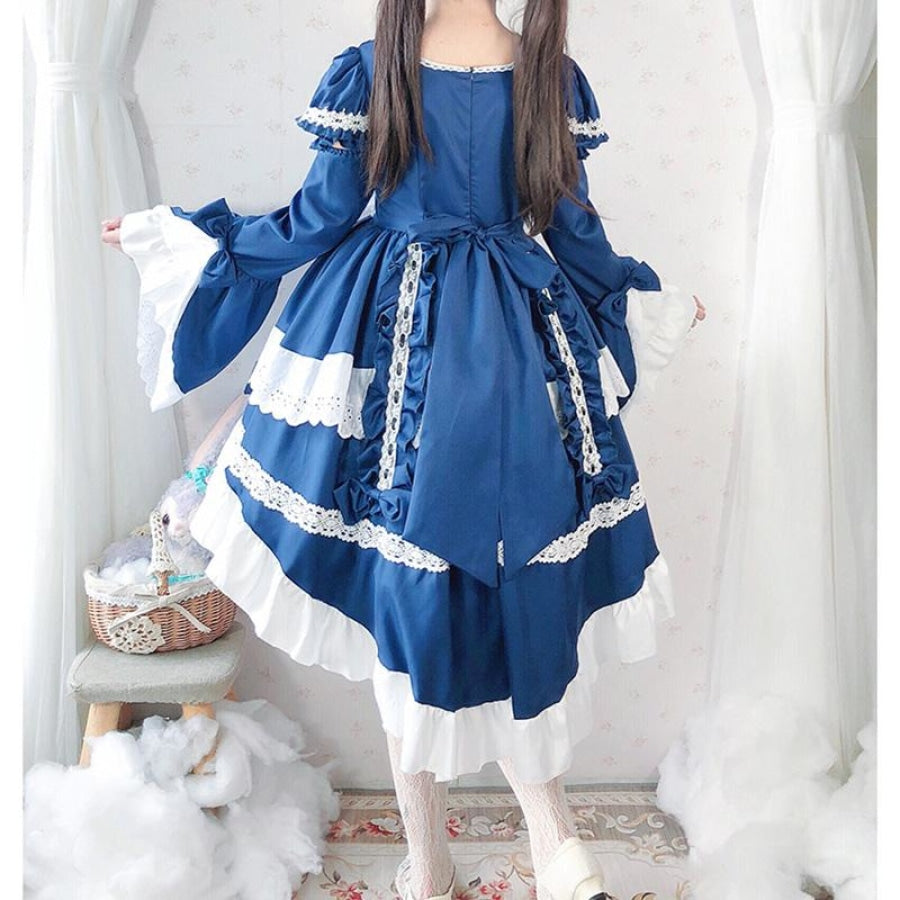 Lolita Princess Dress Full Suit Cosplay Maid For Children Girls Costumes