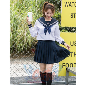 GIRLS WOMEN JAPANESE College School Uniform Short JK Sailor Solid