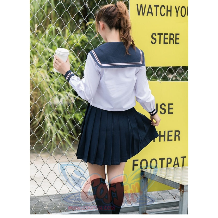 New Arrival Jk Sets Sakura Embroideried Novelty Sailor Suit School Uniform Mp006117