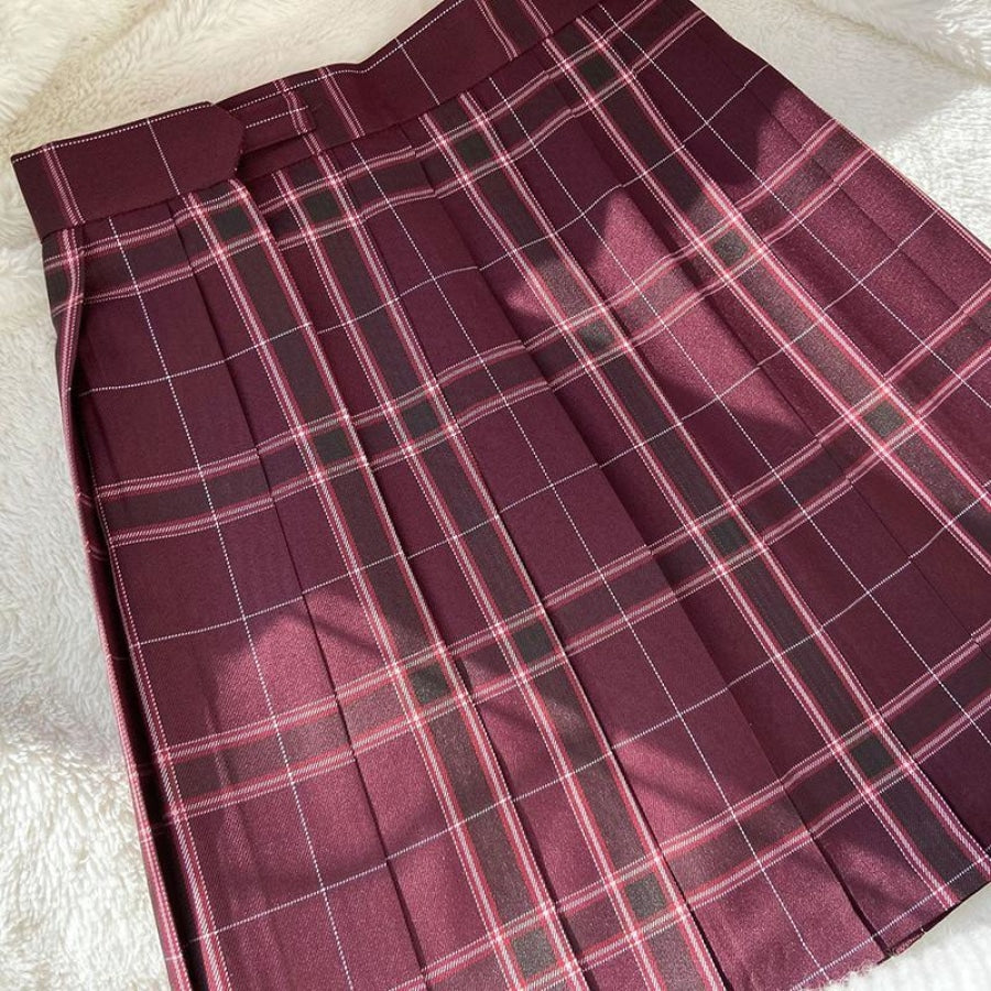 Prep School Plaid Pleated Skirt Mp006142