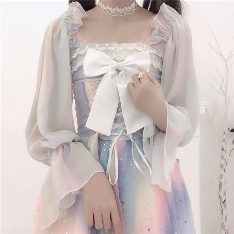 Cross Bow Ruffle Sweet Lolita Dress – ubekeen