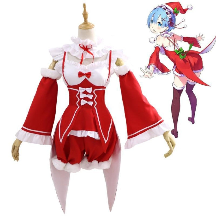 Anime Re: Zero kara Hajimeru Isekai Seikatsu Rem Ram Cosplay Costume Maid  Dress