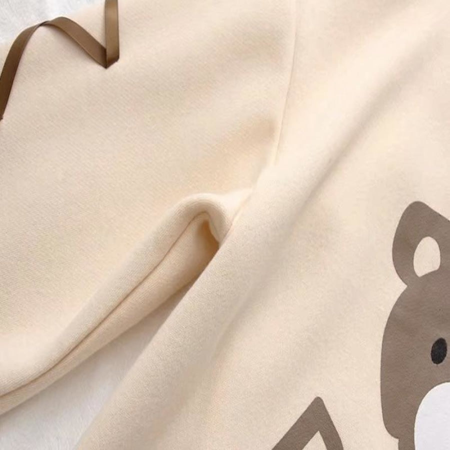 Rilakkuma Bear Ears Lace-Up Sleeves Hoodie Mp006154 Hoodie