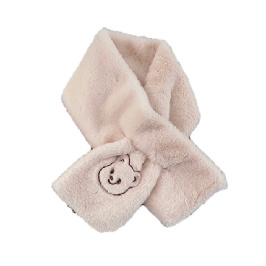 Soft Warm Student Girl Teenagers Koreancute Letter Bear Head Muffler Scarf Shawl&scarf &muffler