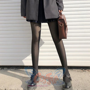 Stockings Black Female Autumn and Winter Fleece Thick Black Silk