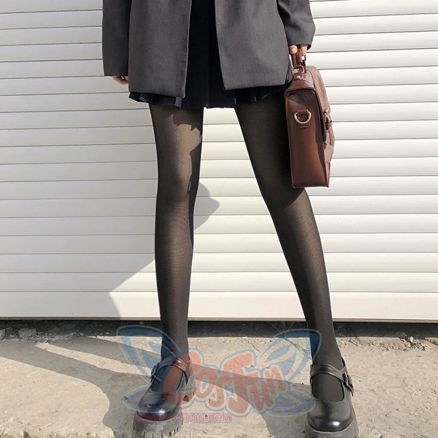 Stockings Black Female Autumn And Winter Fleece Thick Silk Jk Pantyhose Anti-Hook Stockings&socks