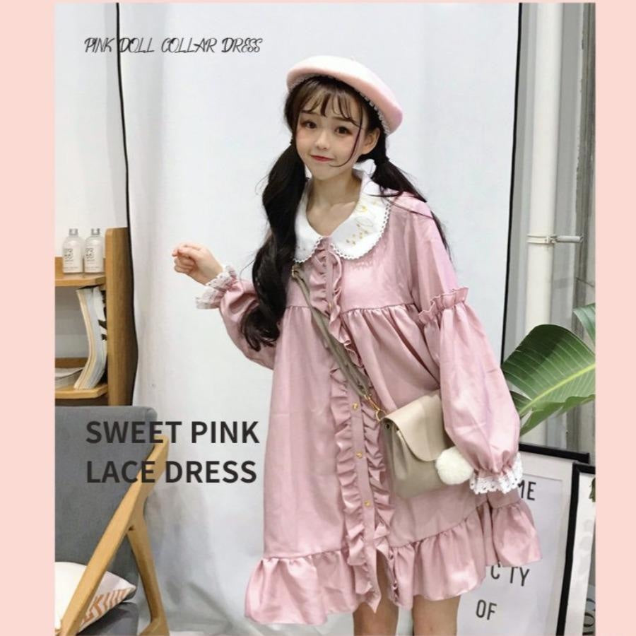 Sweet Embroidery Doll Ruffles Lolita Smocking Dress